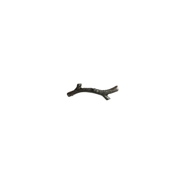 Buck Snort Distinctive Decorative Hardware Small Twig 2-15/16-in Center to Center Pewter Ox Cabinet Pull PL01189-5100
